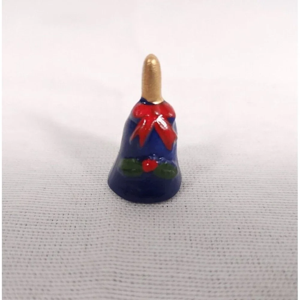 Avon Trinket Box Snowman With Bell Inside Christmas‎ Decoration 4